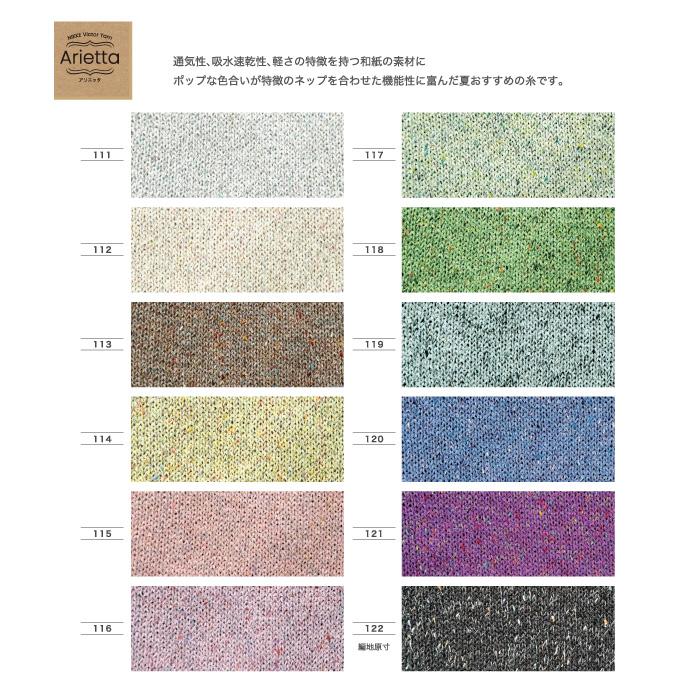 毛糸 中細 ニッケビクター NSAR アリエッタ 1玉 紙 和紙 取寄商品