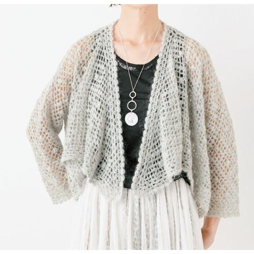 ストール風カーディガン 編み図付 編み物キット 7 N 16 毛糸のプロショップポプラ 通販 Yahoo ショッピング