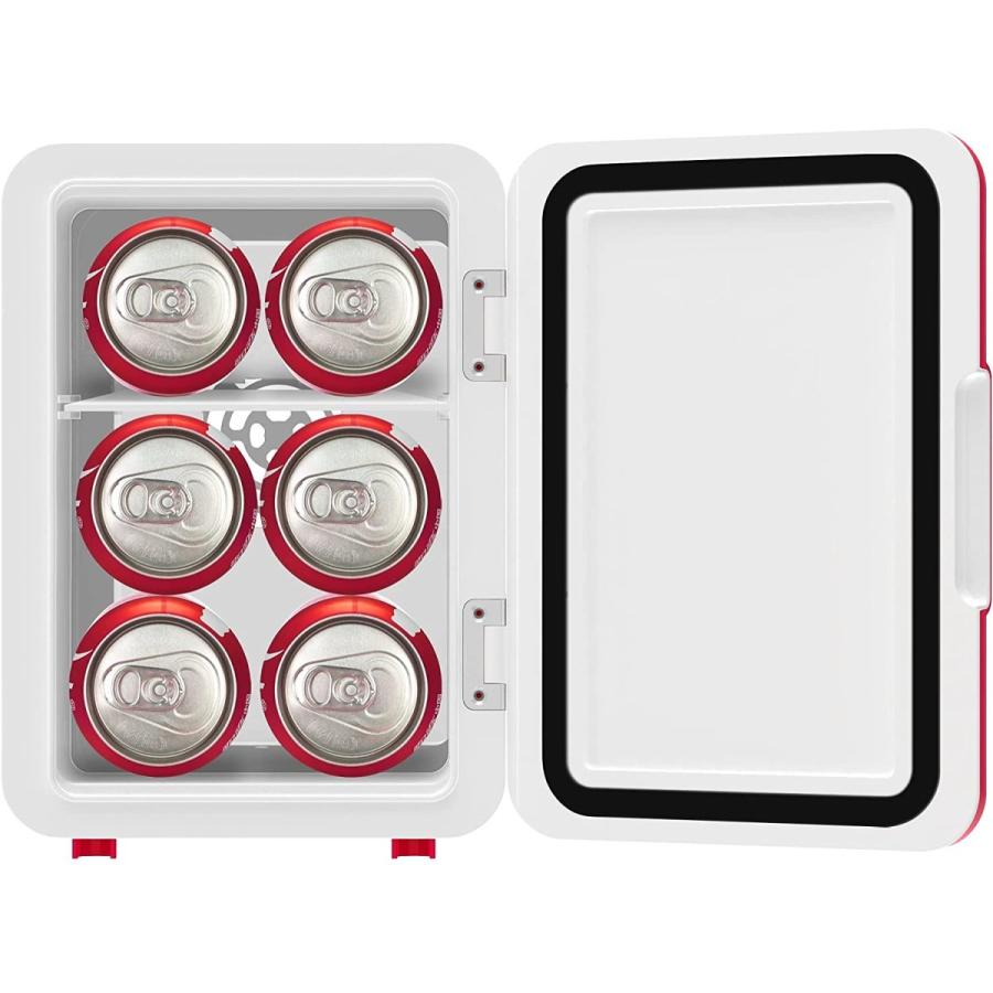 CURTIS Budweiser MIS135BUD, Mini Portable Compact Personal Fridge Cools \u0026 Heats, 4 Liter Capacity Chills Six 12 oz Cans, 100% Freon-Free \u0026 Eの画像