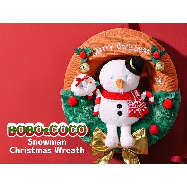 POP MART BOBO ＆ COCO スノーマン クリスマスリース フィギュア : POP