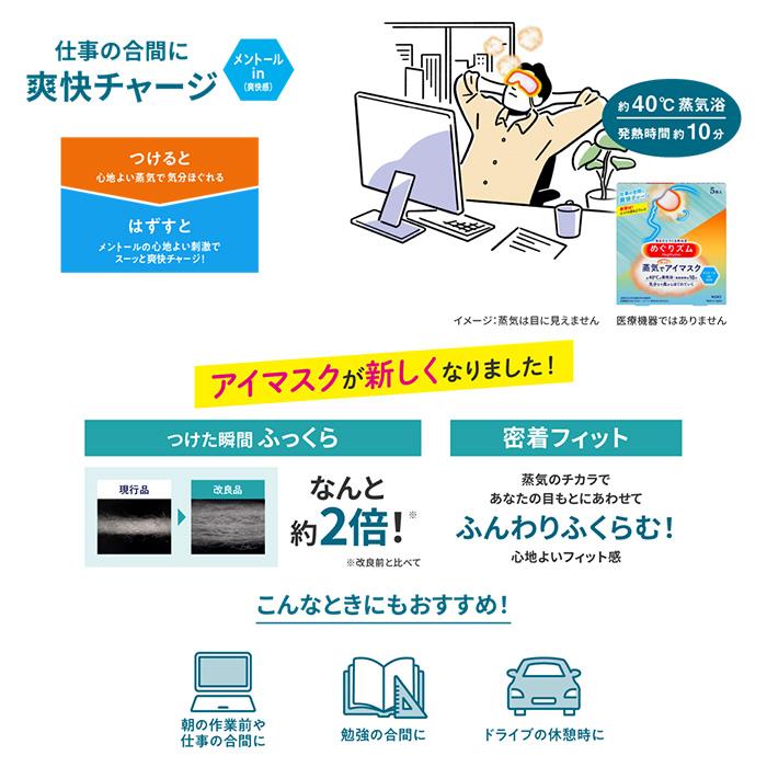 花王　めぐりズム　蒸気でホットアイマスク　選べる6箱　計30枚セット｜popmart｜04