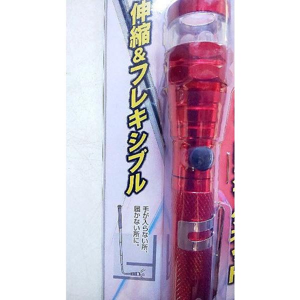 【在庫処分品】 高儀 GISUKE LED伸縮ピックアップツール 赤 シャフト伸縮幅：約182〜590mm :pikkuapputuruaka