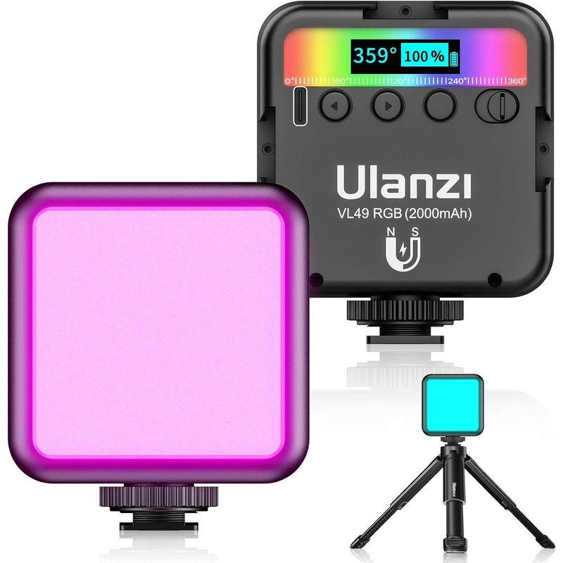 最新 Ulanzi VL49 RGB撮影ライト+三脚付き LEDビデオライト 卓上スタンド 359色RGBモード 明るさ調整が可能 9000｜poposhop｜03