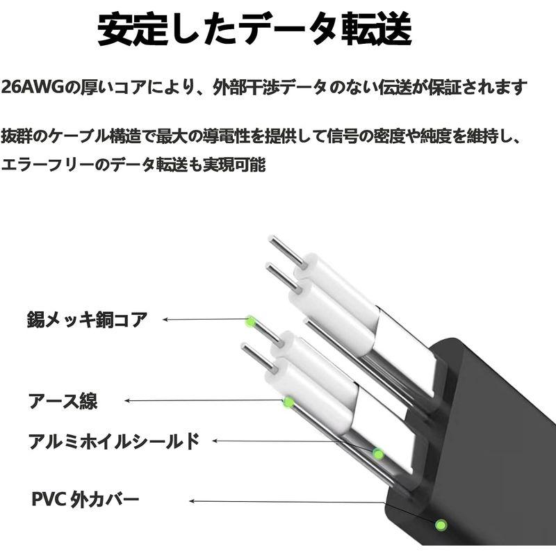 SATA ケーブル 0.5m （ストレート型）Suptopwxm Sata3 ケーブル 4本セット 6 Gbps対応 ラッチ付き SSDとH｜poposhop｜04