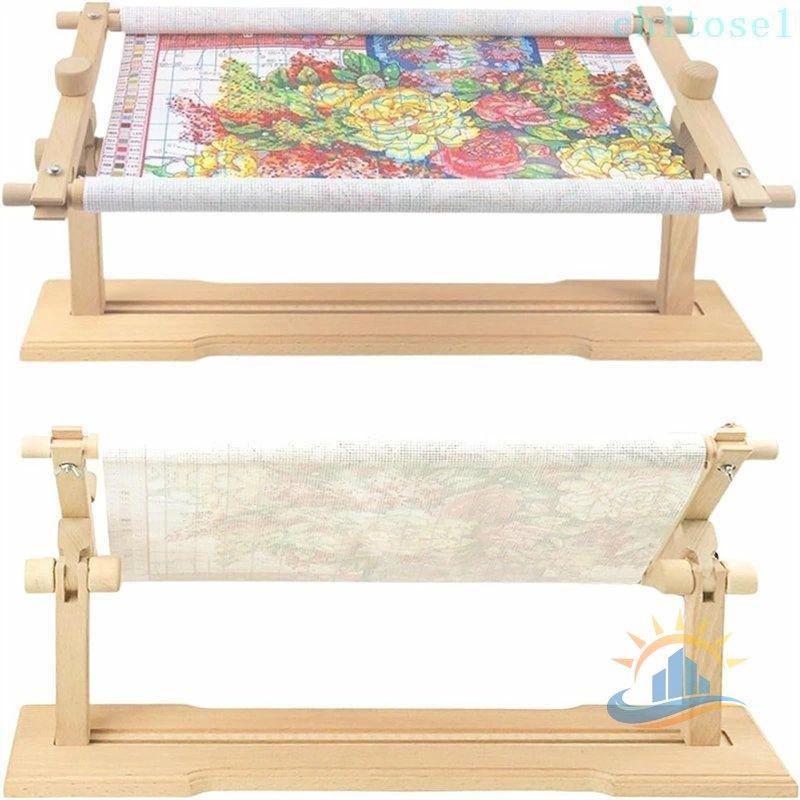 刺繍スタンド 卓上 木製 刺繍台 大型 四角 刺しゅう枠 刺繍ホルダー