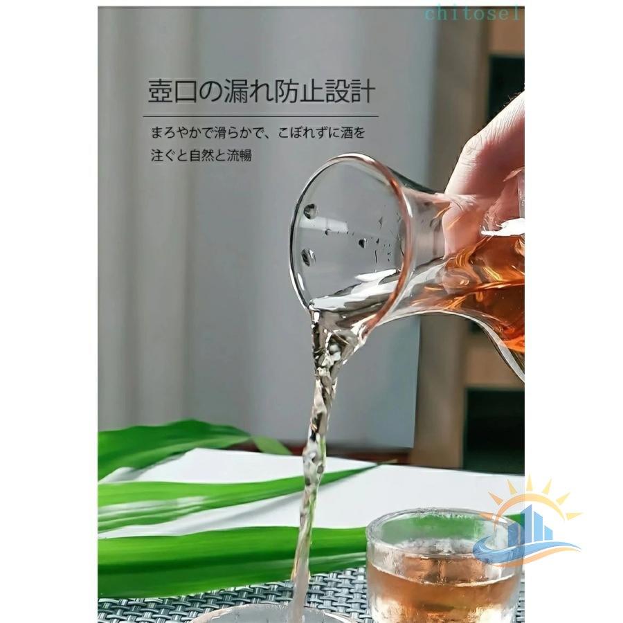 ガラス製 徳利 冷酒器 250ml 氷ポケット付 耐熱 日本酒 ワイン用