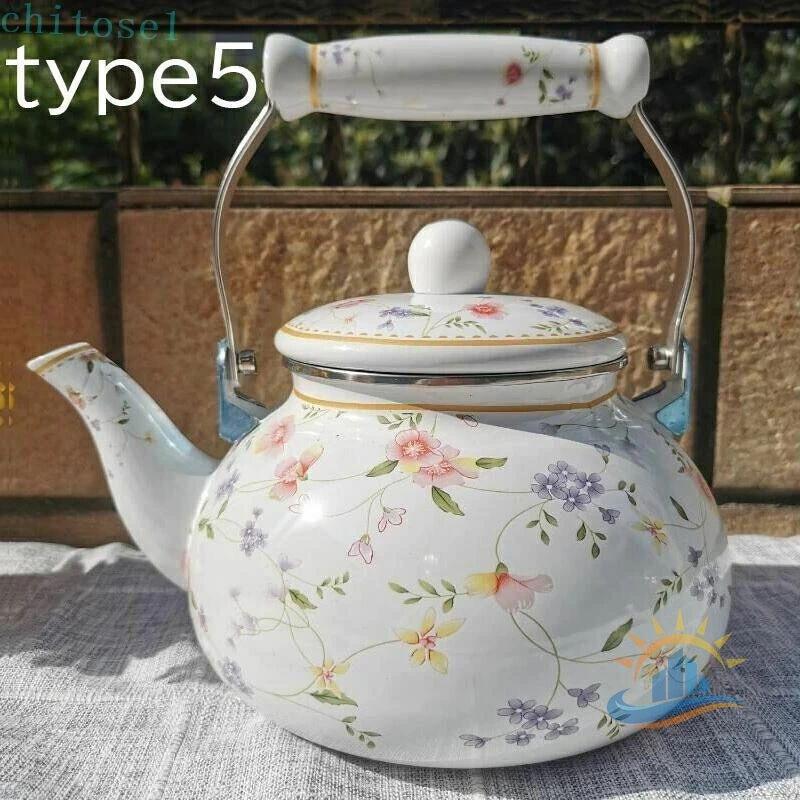 新生活 やかん ホーローやかん 2.5L 大容量 ケトル 琺瑯 花柄 バラ