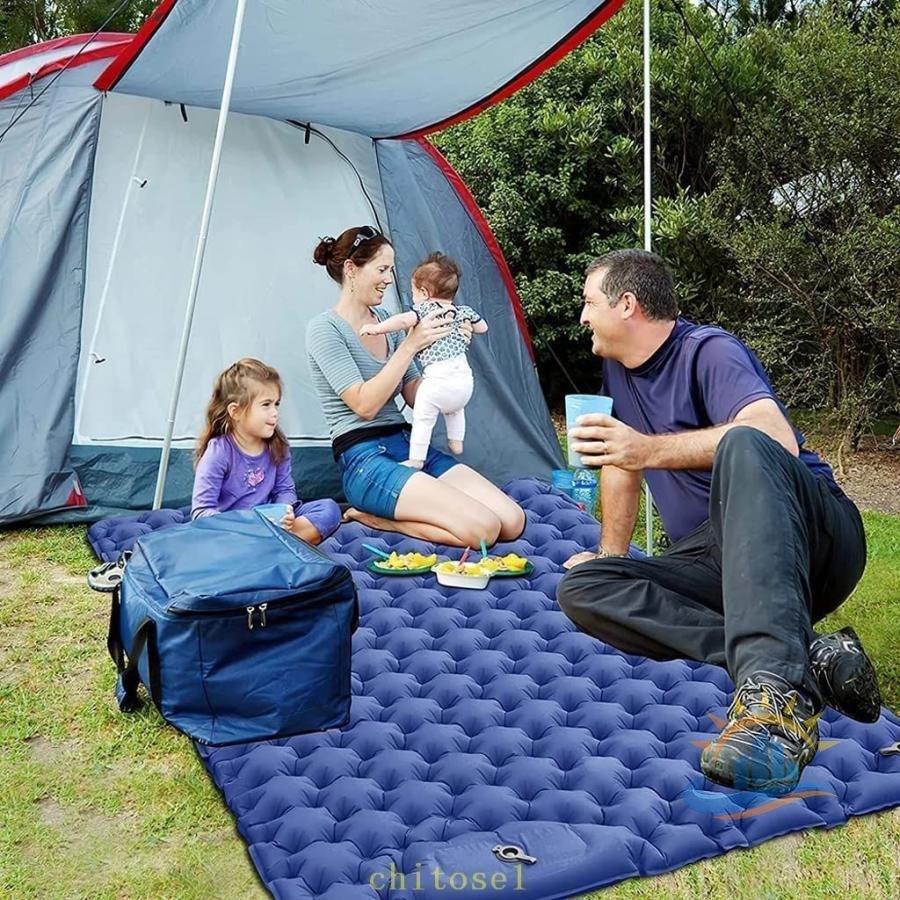 キャンプ用スリーピングパッド ダブルスリーピングパッド 空気注入式 2 