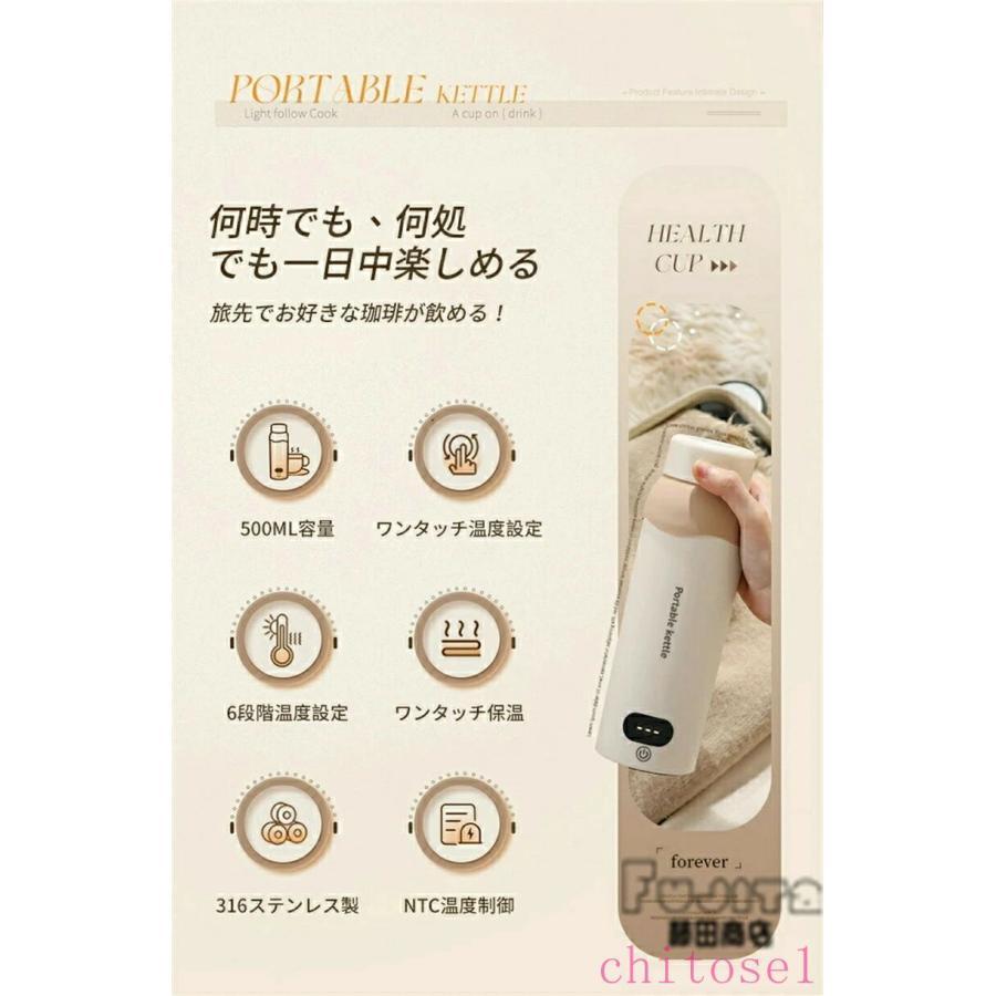 SHEZI ポータブル電気ケトル 500ml 本体 楽天市場】☆クーポンで3,400