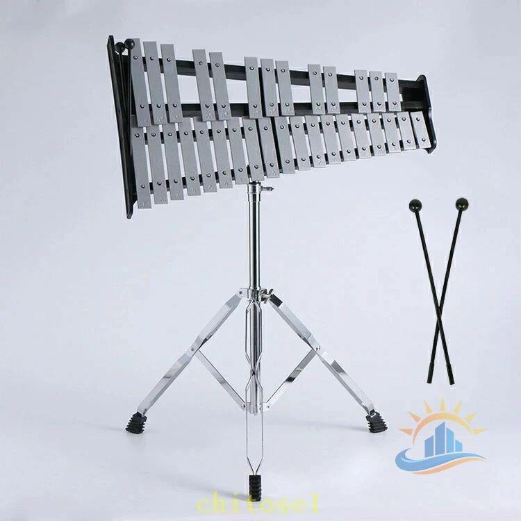 SALE！オルフ楽器 32音 グロッケン 卓上鉄琴 スタンド付 32音鉄琴グロッケン音楽打楽器オルフ楽器卓上鉄琴スタンド折りたたみ