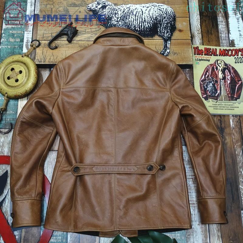 高品質 カウハイド 復刻50's カーコート レザージャケット ナチュラル