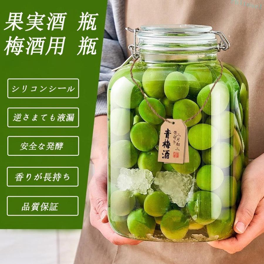 果実酒瓶、梅酒瓶、梅干、らっきょう　ガラス製保存容器 【仮価格】 ガラスびん 梅干し 保存容器 果実酒びん 梅酒用 瓶 ガラス容器 密閉