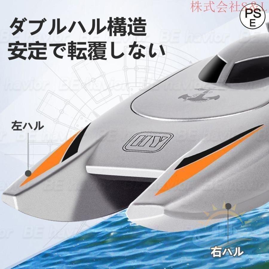 ラジコンボート&コントローラー ラジコンボート ラジコン 防水 25KM／H 2．4無線操作 操作時間