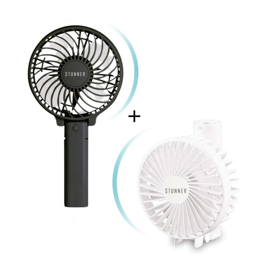 【2個セット】ハンディファン　fan fan gahga 白　黒 楽天市場】【2個セット】ハンディファン ハンディーファン 小型