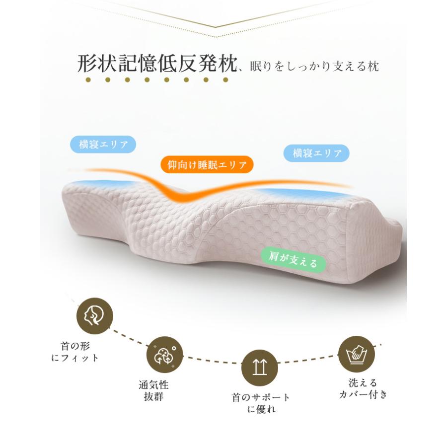 枕 肩こり まくら 首が痛い 横向き 低反発枕 マクラ 安眠枕 首こり