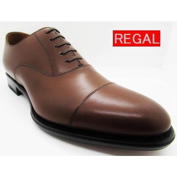 リーガル REGAL 靴 メンズ ビジネスシューズ 01DR CD ストレートチップ 革底 ダークブラウン｜poppo