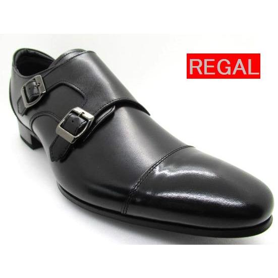 リーガルメンズダブルモンクストラップビジネスシューズ、品番37TR BC25 REGAL ダブルモンクストラップ（つま先・踵：スクラッチタフレザー