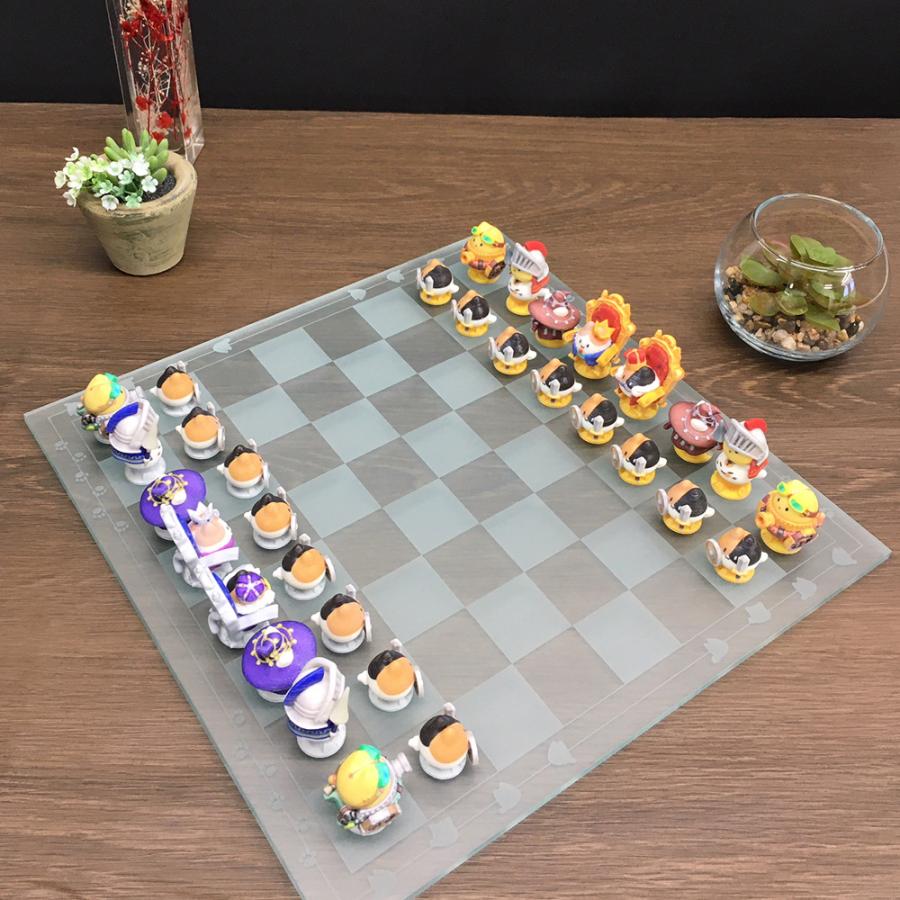 ポプ猫チェスセット[チェス駒32個+チェス盤+収納ケース入] : ポップ