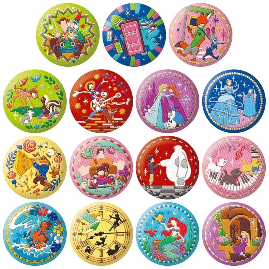 BOX販売 Disney Characters 刺繍缶バッジビスケット2 : ポピクロ
