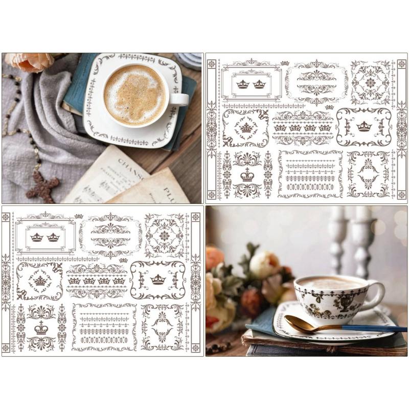 ポーセラーツ 転写紙 【白磁用】フレーム＆オーナメント転写紙