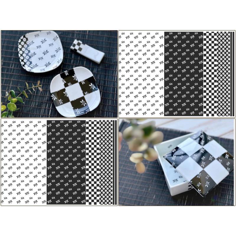 ポーセラーツ 転写紙 【白磁用】和柄とんぼ転写紙 黒 A3サイズ