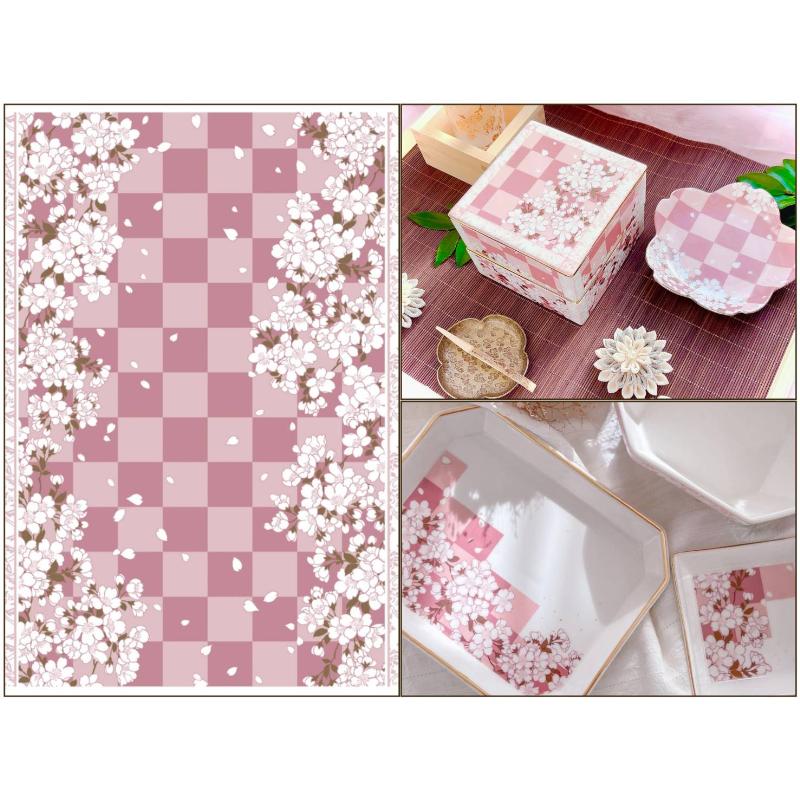 ポーセラーツ 転写紙 【白磁用】櫻の宴 櫻色 転写紙 ポーセリンアート