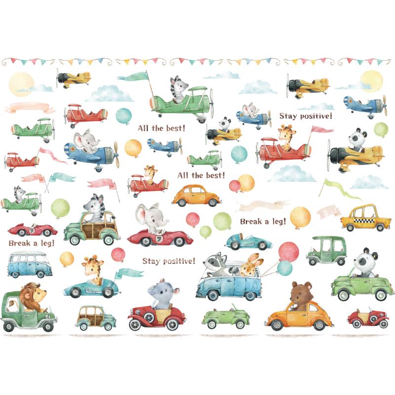 ポーセラーツ 転写紙 【白磁用】Racing Animal レーシングアニマル転写