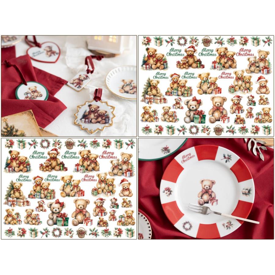 ポーセラーツ 転写紙 【白磁用】Little Bear Holiday クリスマス転写紙