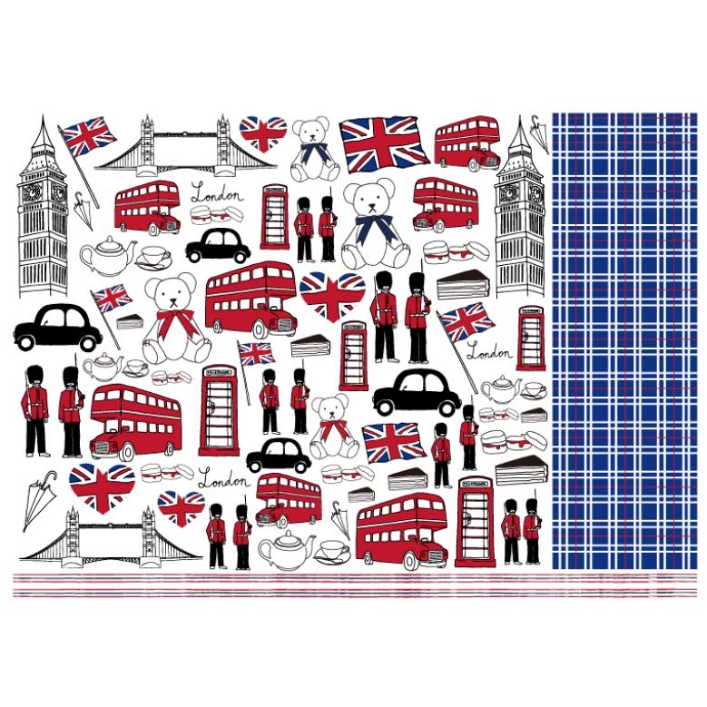 ポーセラーツ 転写紙 【白磁用】Love London ロンドン 転写紙