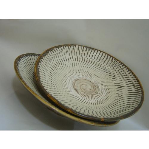 小鹿田焼＊飛び鉋＊6寸皿／18cm : Porch Drop ヤフー店 - 通販 - Yahoo