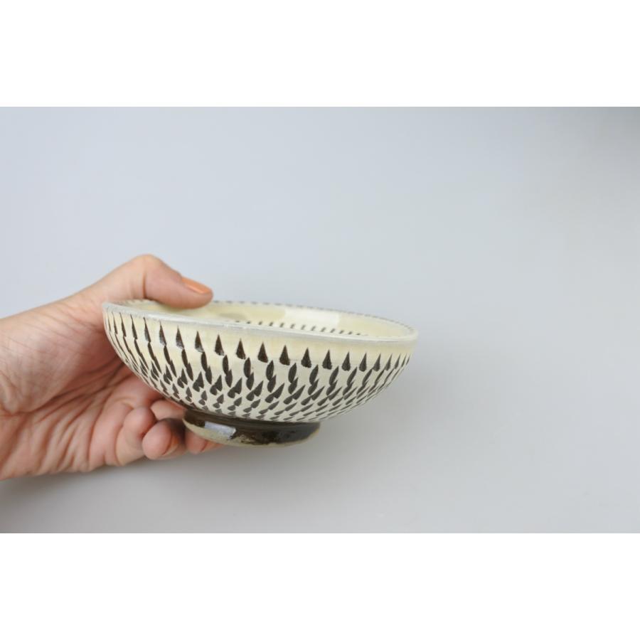 小鹿田焼＊飛び鉋＊4寸切立皿／取り皿／11cm : Porch Drop