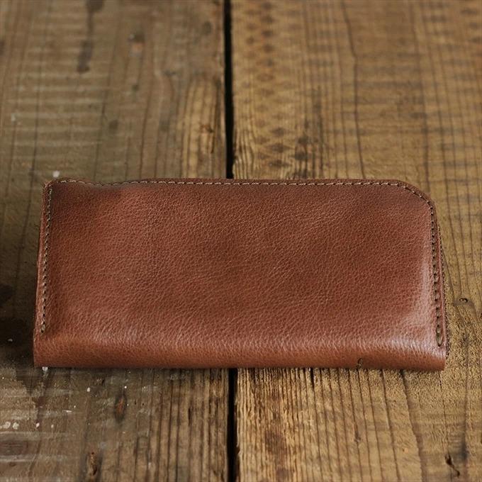 レザー製【ヤギの皮】シンプル長財布 ダブルファスナー 本革 ジップ長財布 革 ギフト 手作り 日本製 Japlish（ジャプリッシュ