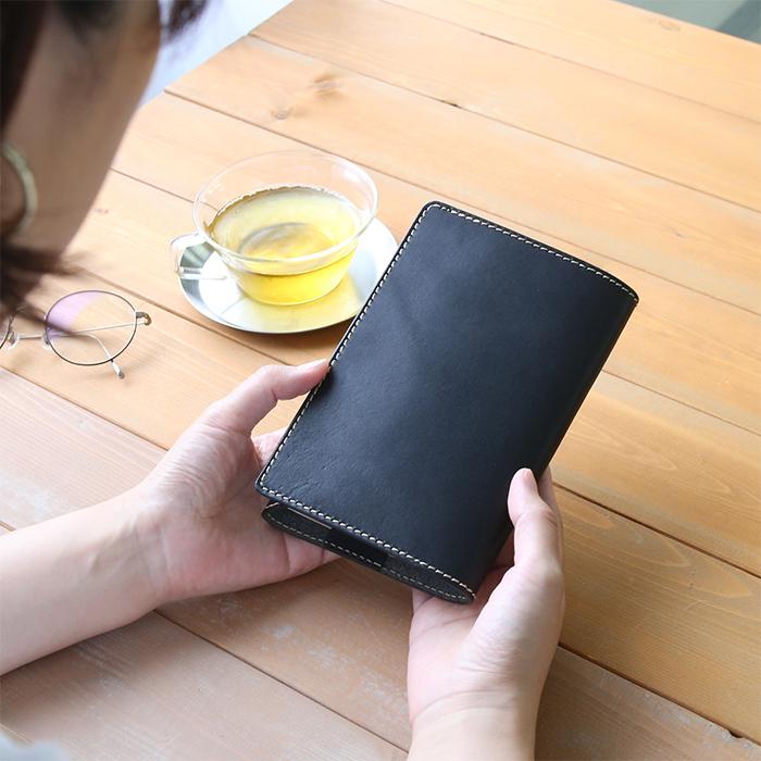 ブックカバー 革 文庫 文庫本 サイズ 本革 名入れ 牛革 栃木レザー ブランド ポルコロッソ a6 手帳カバー 日本製 [nouki1]