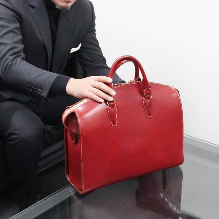 ポルシェデザイン ビジネスバッグ レザー 赤 ブリーフケース 書類カバン PORCO ROSSO（ポルコロッソ） ビジネスバッグ メンズ レディース 本革