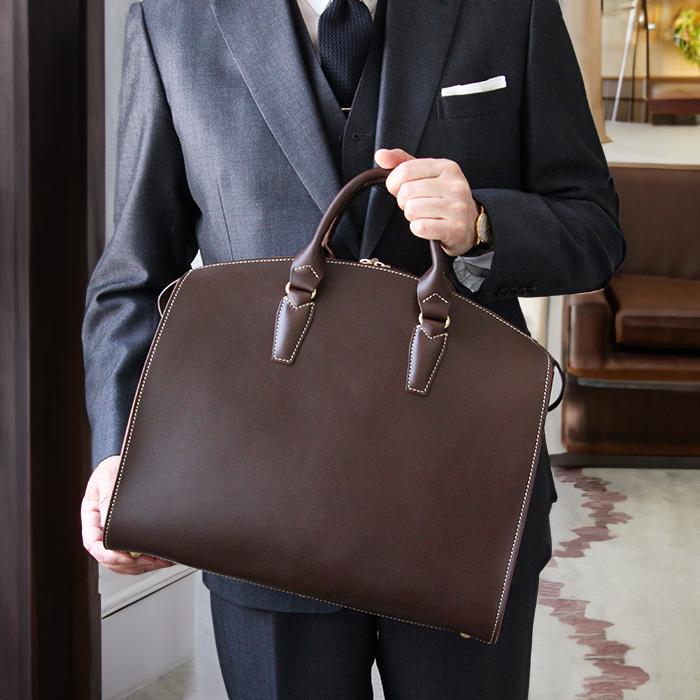 最高級　定価１０万　PORCO ROSSO 栃木レザー ビジネスバッグ 最高級 定価10万 PORCO ROSSO 栃木レザー ビジネスバッグ 最