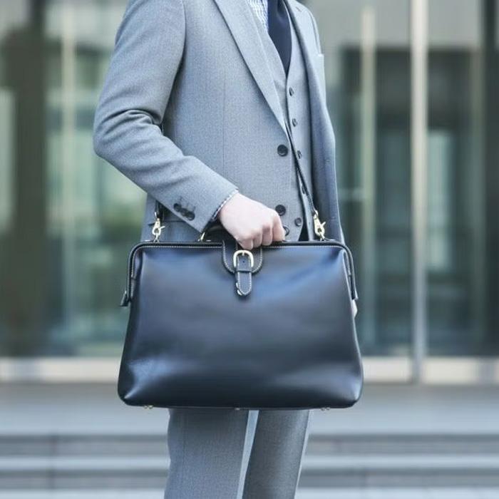 ダレスバッグ メンズ レディース ビジネスバッグ ブリーフケース ダレスバック ショルダー ブランド ポルコロッソ栃木レザー レザー 本革 革 名入れ [nouki3]の画像