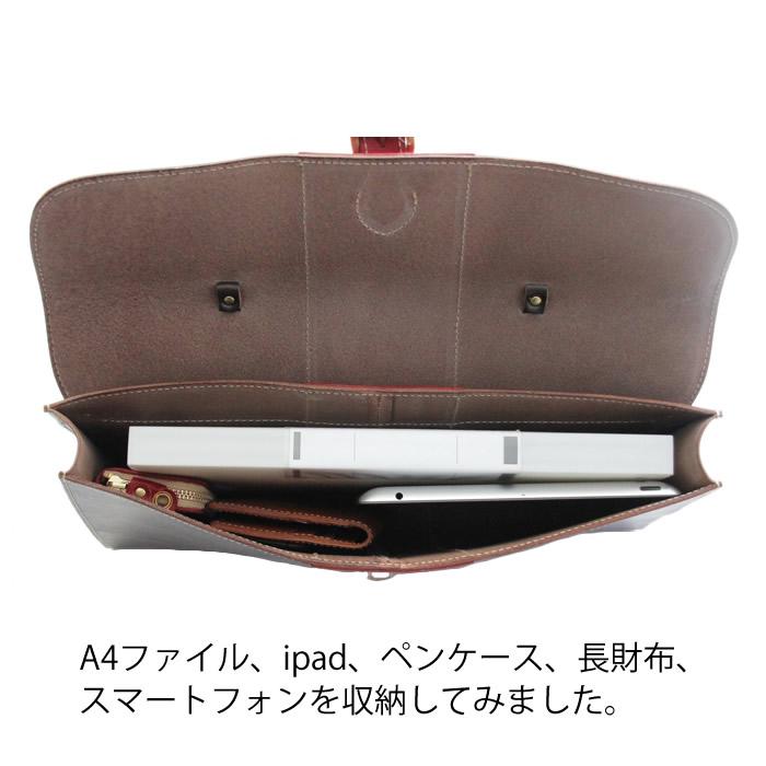 ビジネスバッグ メンズ レディース 本革 革 a4 ノートPC ブリーフケース ドキュメントケース 名入れ 通勤 栃木レザー ブランド ポルコロッソ 日本製 [nouki3]の画像
