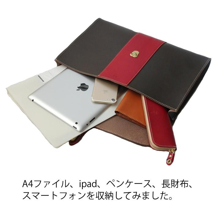 ビジネスバッグ メンズ レディース 本革 革 a4 ノートPC ブリーフケース ドキュメントケース 名入れ 通勤 栃木レザー ブランド ポルコロッソ 日本製 [nouki3]の画像