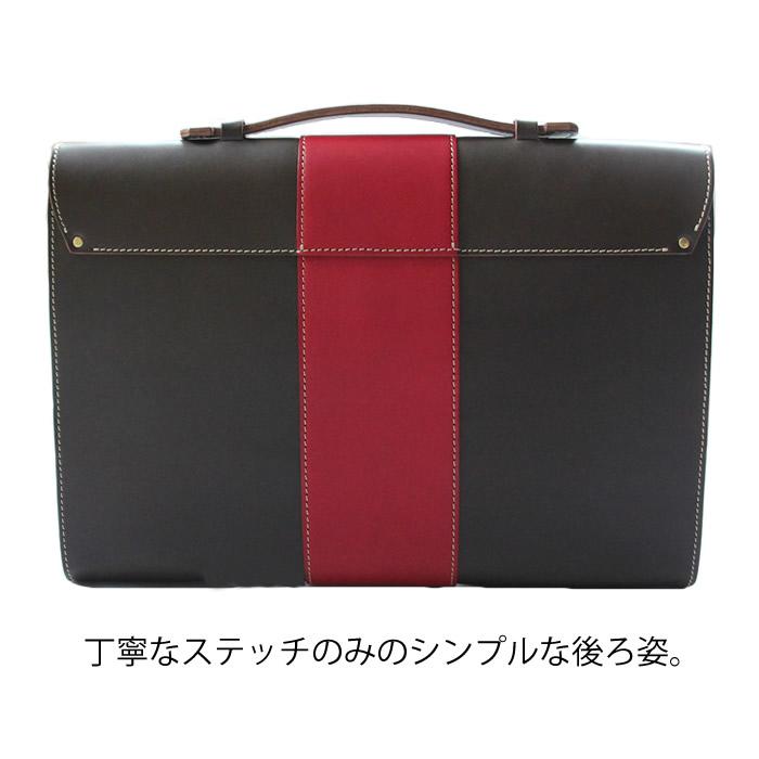 ビジネスバッグ メンズ レディース 本革 革 a4 ノートPC ブリーフケース ドキュメントケース 名入れ 通勤 栃木レザー ブランド ポルコロッソ 日本製 [nouki3]の画像
