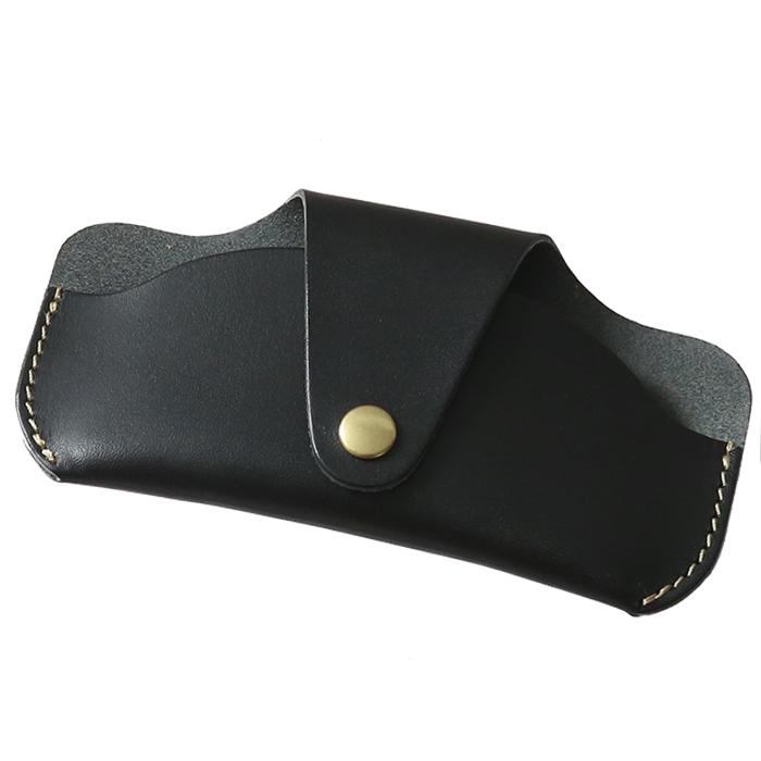 【新品】PORCO ROSSO メガネケース 黒 PORCO ROSSO（ポルコロッソ） 栃木レザー メガネケース 眼鏡入れ