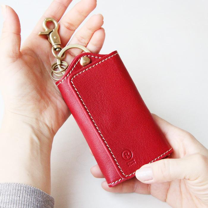 キーケース メンズ レディース スマートキー カードも入る 本革 革 家の鍵 車の鍵 ブランド ポルコロッソ 栃木レザー 名入れ 革婚式 爆買 [sokunou]の画像