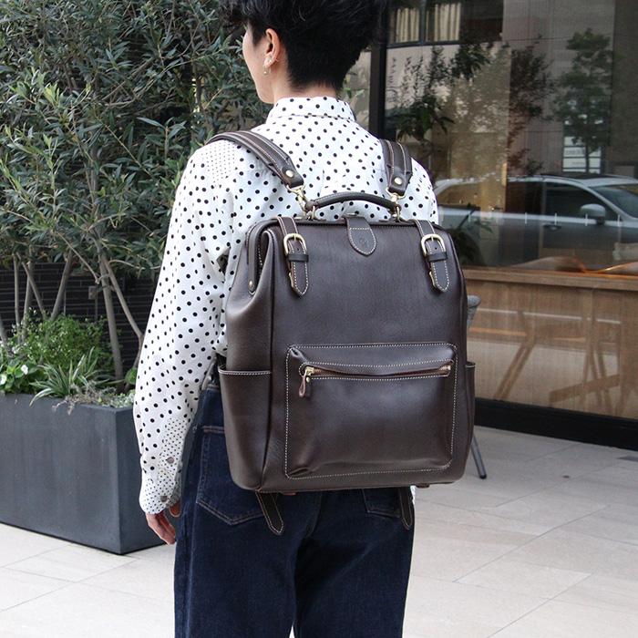 PORCO ROSSO がま口 リュック メンズ レディース ビジネス 本革 PORCO ROSSO がま口 リュック メンズ レディース ビジネス 本革