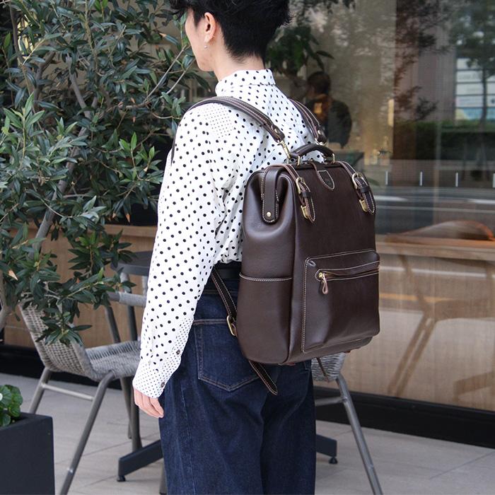 PORCO ROSSO がま口 リュック メンズ レディース ビジネス 本革 PORCO ROSSO がま口 リュック メンズ レディース ビジネス 本革