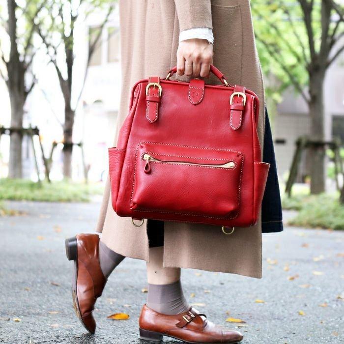 着用1回 porco rosso オールレザー 3way バックパック 着用1回 porco rosso オールレザー 3way バックパック