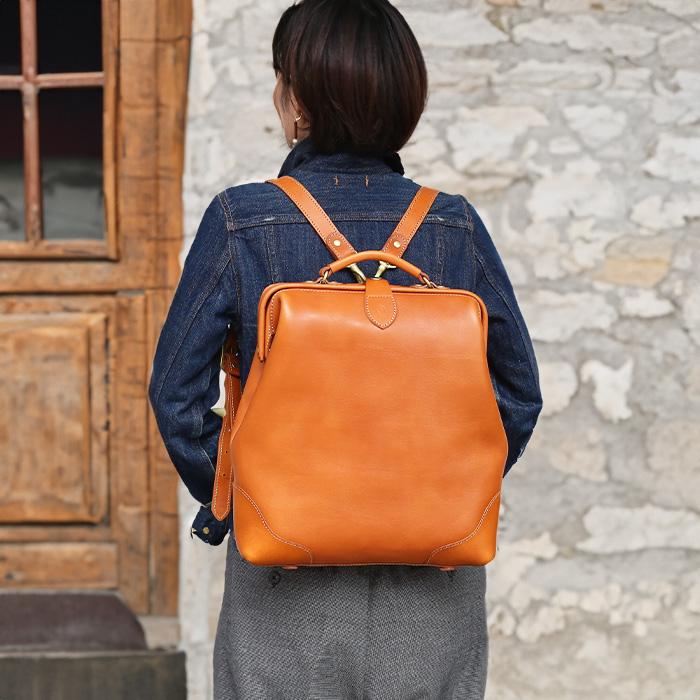 PORCO ROSSO がま口 リュック メンズ レディース ビジネス 本革 PORCO ROSSO がま口 リュック メンズ レディース ビジネス 本革