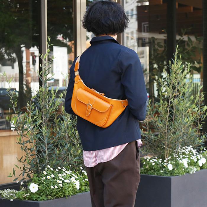 PORCO ROSSO ボディバッグ メンズ 本革 栃木レザー 斜めがけ PORCO ROSSO ボディバッグ メンズ 本革 栃木レザー 斜めがけ