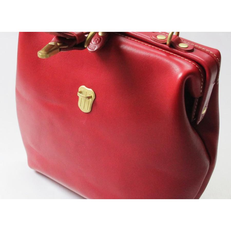 栃木レザー がま口ショルダーバッグ（薄マチタイプ） ポシェット 口枠