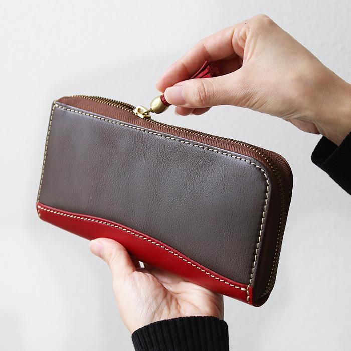 PORCO ROSSO（ポルコロッソ） 長財布 レディース L字 本革 財布 名入れ