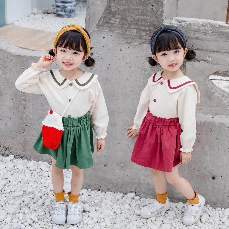 ワンピース 韓国子供服 キッズ ベビー 可愛い 子供用 80 1cm 春秋 赤ちゃん 女の子 長袖 おしゃれ 女児 子ども ２点セット ファッションの