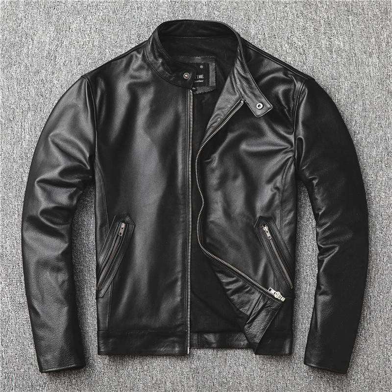 高い品質 革ジャン レザージャケット メンズ 本革 バイク ライダース 牛革 羊革 シングル ショート スリムタイプ 細身 ブランド ジャケット ミリタリー レザーコート 新規購入 Www Cepici Gouv Ci